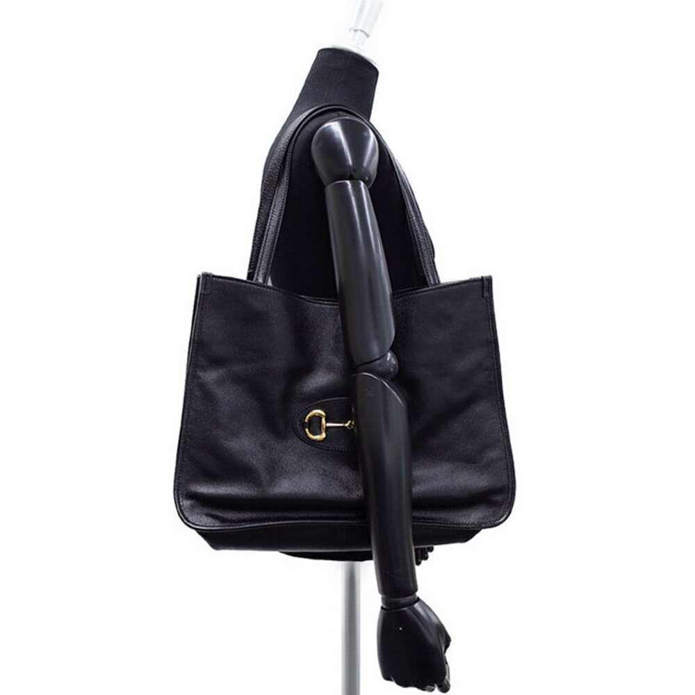 Gucci Horsebit 1955 Tote Bag Leather Black - Picture 9 of 9